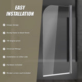 180 Degree Pivot Door 6mm Safety Glass Bath Shower Screen 800x1400mm By Della Francesca V63-829001