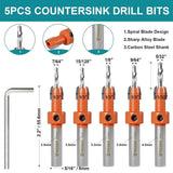 Woodworking Drill Bit Set Forstner 15-35mm Countersink Hex Shank Forstner Bits V465-86626
