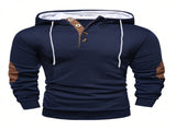 Men'S Casual Hoodie Color Block Sweatshirt Pullover Hoodie Australian - Coffee - Size XL V1106-M-APP-84895-COFF-XLAUXLEU52