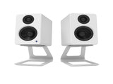 Kanto SE2W Elevated Desktop Speaker Stands for Small Speakers - Pair, White V398-KO-SE2W