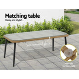 Gardeon 4-Piece Outdoor Sofa Set Rattan Lounge Setting Table Chairs ODF-ROUNDRAT-4PCS-NT