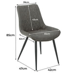 Tyler Fabric Chair - Grey V411-BSFTYFACG2