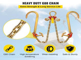 V Bridle Chain, 5/16 in x 2 ft Tow Chain Bridle, Grade 80 V-Bridle Transport Chain, 9260 Lbs Break V952-SZGLTJ5162FT00001V0