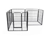 PaWz 8 Panel Pet Dog Playpen Puppy Exercise Black 2.5kg Venison DO1005-40-BK_NZ