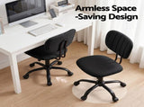 Artiss Desk & Chair Set 120cm Computer Desk with 3 Drawers & Open Shelves, Ergonomic Armless FURNI-DESK120-1142-BK