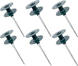 6 Pack Hose Guard Stake, 10 Inch Green ABS & Zinc Alloy Garden Hose Guide Spike with Heavy Spin Top, V1259-DP01-A-2009