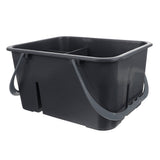 Portable Compartment Tote Bucket 29x23cm Grey - Toiletry Organizer and Cleaning Storage Basket V1192-AZ-W-21135