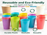 12Pcs Reusable Drinking Cup for Kids and Adult, 17.5oz Unbreakable Plastic Tumbler, Dishwasher Safe V1192-AZ-W-17604