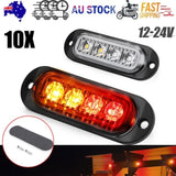10x LED Clearance Lights Side Marker Lamp Red Amber Truck Trailer Caravan Lorry V201-W13281976