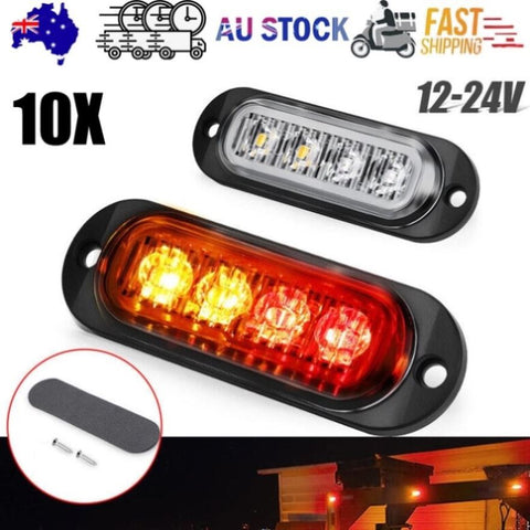 10x LED Clearance Lights Side Marker Lamp Red Amber Truck Trailer Caravan Lorry V201-W13281976