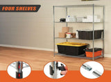 Wire Storage Rack 90x35cm Chrome Shelving with Fixed Legs V63-841121