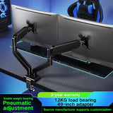 Dual Monitor Arm 360&deg Rotatable, Space-Saving Desk Mount for Dual Screens, Ideal for Aussie Home & V1107-DUAL MONITOR ARM