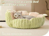Cactus Cat Beds for Indoor Cute Cactus Fluffy Puppy Bed Squishmall Pet Bed with Removable & Washable V1107-135-87332-PUR-60CM