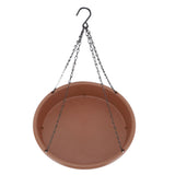 Bird Bath Hanging Bird Feeder Round Plastic Hanging Bird Feeder Tray Outdoor Bird Bath Tray Brown V1294-YM0703-3111230136911