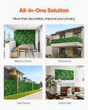 Artificial Grass Wall Panels, 12 PCS 20 x 20 inch, 3D Combination Greenery Boxwood Panel for Indoor V952-PJSRZZWQ12PC0AI8JV0