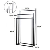 3 Tier Metal Towel Rack Freestanding Bathroom Organizer Rail V178-66700