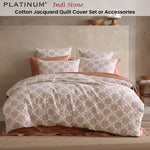 Platinum Collection Indi Stone Cotton Jacquard Quilt Cover Set Super King V442-LED-QUILTCS-INDI-STONE-SK