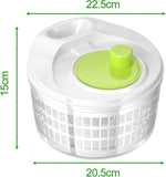 3L Salad Spinner with Crank Handle, Bowl and Strainer for Vegetables V1263-JX-5385