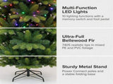National Tree Company 9ft 2.7m Bellewood Fir Pre-Lit Artificial Christmas Tree 1100 Multi-Funct 112_NATBF9