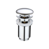Metal Basin Pop up Drain, Slotted Bathroom Sink Drain Stopper, Chrome, Small, Silver V1237-ZY-528-128