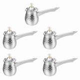 5X Turkish Coffee Pot,Coffee Maker Stainless Steel Coffee Pot,Stove Top Chocolate-Milk Warmer with V1370-AZ4-11929