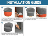 1 Pack Swivel Barrel Chair Slipcover Stretch Soft Washable Furniture Protector for Round Club Arm V1189-LC-RY-00224