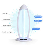 Dual Tube Ultraviolet Light Lamp Remote Control Timing Table Light for Home Hospital UseEU Plug 220V V1294-YM0901-3119200013111