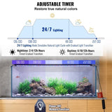 Aquarium Light, 48W Full Spectrum Fish Tank Light with 24/7 Natural Mode, Adjustable Timer & 5-Level V952-SSSSZXD4854Y78EVGV3
