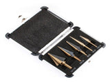 5PCS Step Drill Bit Set Multiple Hole Step Drill High Speed Steel Total 50 Sizes Drilling Tool with V1294-YM0901-H38172B