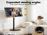 Artiss 32-55 Inch Mobile TV Stand with Wheels Height & Tilt Adjustable Floor Mount TV-MOUN-1250-BK
