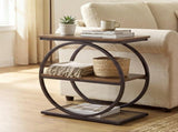 Levede Narrow Side Table 3 Tiers End Table Adjustable Sofa Side Table Bedroom NI1089-BR-AU