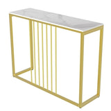 Golden Console Table for Hallway Entryway V767-JJ-XZ191-WT-V1