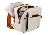 Beige Minimalist USB Charging Laptop Backpack - Elegant and Spacious Travel Bag V888-ELOSUNG12956