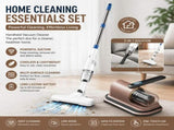 2-piece Home Cleaning Bundle - Golden UV Mattress Mite Vacuum Cleaner & White Cordless Handheld V888-ELOSUNG53369