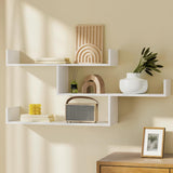 Artiss Floating Wall Shelf 3 Tier White FURNI-N-WALL-01-WH