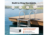 Retractable Dock Ladder, 5 Steps, Aluminum Alloy Pontoon Boat Swim Ladder, with Non-Slip Wide Steps, V952-MTZTSSSWPJ356MH3V001V0