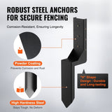 Fence Post Anchor Repair Kit, 4 Pack Inner Diameter 8.9x8.9 cm Heavy Duty Steel Fence Post Support V952-WGBGXDD37YC2TWBB6V0