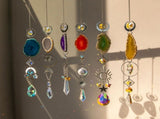 Natural Agate Slice Suncatchers Coating Crystal Prisms Wind Chimes Ornaments Rainbow Maker Hanging V1366-AZ2-W-13386