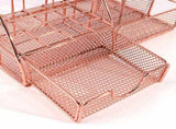 Pen Tray - 5 Compartments and Drawer - Desk Organizer - Rose Gold - Pen Holder - Desk Organizer V1188-MS101-02046-1