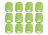 12Pcs Bandage Wrap Natural Latex Elastic Self Adhesive Wrap for Cows Dogs Horses 10cm Green V1294-YM0523-3111220104719