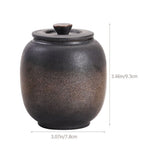 Ceramic Storage Jar Tea Lovers Gold Iron Glaze 1Pack V1369-AZ3-W-15688