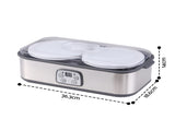 Devanti Greek Yoghurt Maker Machine 2x960ml Large Tubs Temp Control Grey YMK-2X32OZ-GR