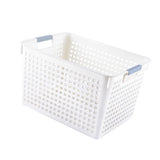 Plastic Storage Basket Rectangular Multifunctional Portable Hollow Desktop Storage Bins with Handle V1294-YM0901-3117240036511