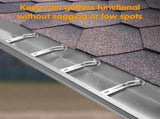 5inch 25 Pack Gutter Hangers, with Pre-Inserted Screw, Aluminum Gutter Brackets for Repairing V1192-AZ-W-18591