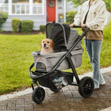 VEVOR Pet, 3 PU Wheels Dog Rotate with Brakes, 75 lbs Weight Capacity, Puppy V952-CWTCCGK3QDHDKAXJCV0
