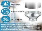 8 Inch to 4 Inch Duct Reducer Increaser Galvanized Steel Air Duct Adapter Round Crimped Pipe V1258-DP02-F-877