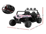Rigo Kids Ride On Car Electric Toys Cars Headlight Music Remote Control Pink RCAR-UTV-2S-PK