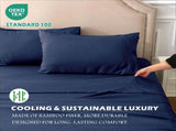 4 Piece Hotel Bamboo Cooling Sheet Set -Ultra Soft 2000TC Breathable Bed Sheets Set with 37 V1317-ZXW9-AUQ-4JT-NV