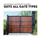 Double Swing Gate Opener Automatic Full Solar Power Kit Remote Control V379-DBLESOLARSET05