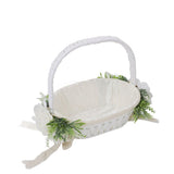 Flower Girl Basket Romantic Elegant Lightweight Hand Woven Wedding Flower Basket for Bride 5799 V1294-YM0901-3115240063712